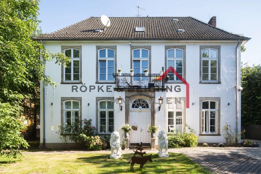 Frontansicht - Haus kaufen in Bremen - Stilvolles Landhaus mit großem Grundstück in Bremen-Obervieland