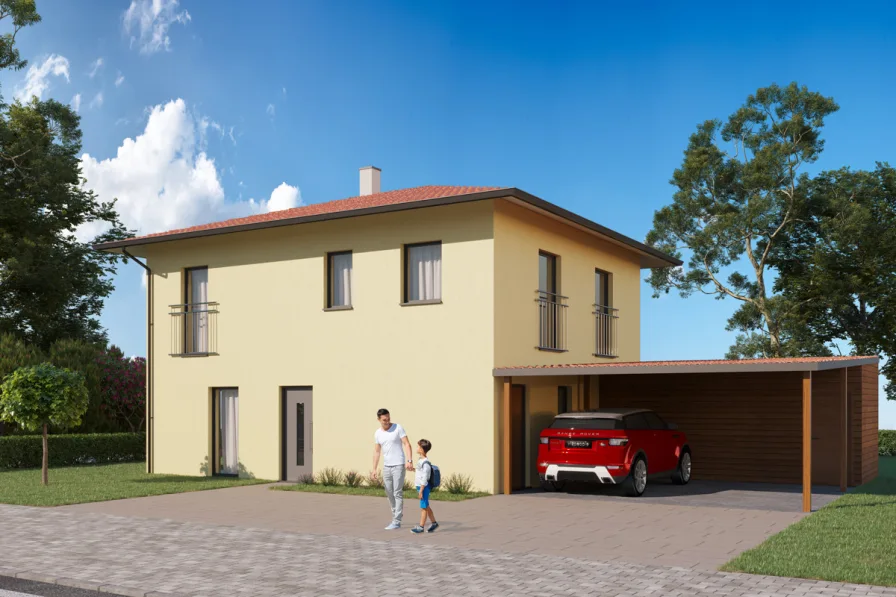 Visualisierung (4) - Haus kaufen in Pfullendorf - 2 Familienhaus mit Garage und Garten