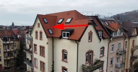 Außenansicht 2 - Wohnung kaufen in Freiburg im Breisgau - schöne Maisonette-Eigentumswohnung in der Wiehre