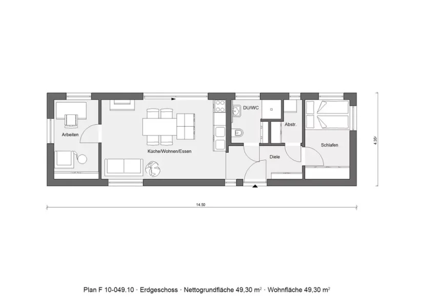 Grundriss 49,30 m²