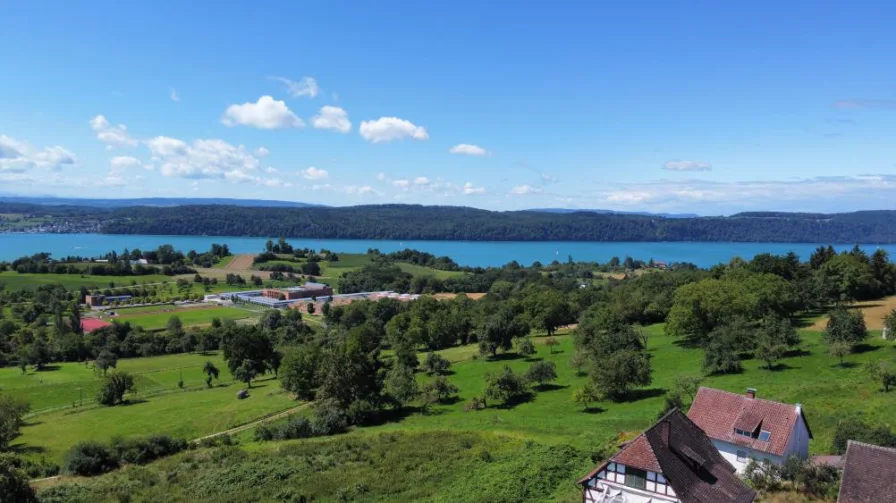 Blick in Richtung Überlinger See aus der Luft - Wohnung kaufen in Überlingen / Aufkirch - Beste Aussicht - unvergleichliches Genießen