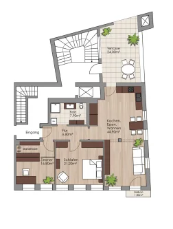 Whg 2 - Wohnung mieten in Schrobenhausen - Erstbezug: Alles neu und sehr modern - Wohnen zur Miete mitten im Zentrum der Stadt