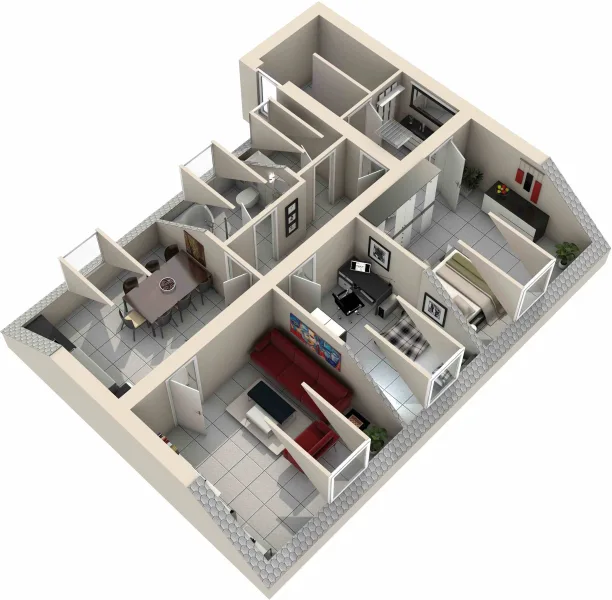 3D-Ansicht Wohnung