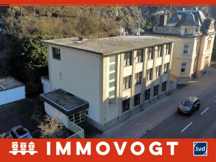 Titelbild - Büro/Praxis kaufen in Idar-Oberstein - EHEMALIGES FABRIKGEBÄUDE MIT HISTRORISCHER PRÄGUNG UND MODERNEM FLAIR | 16 STELLPLÄTZE | 2 GARAGEN