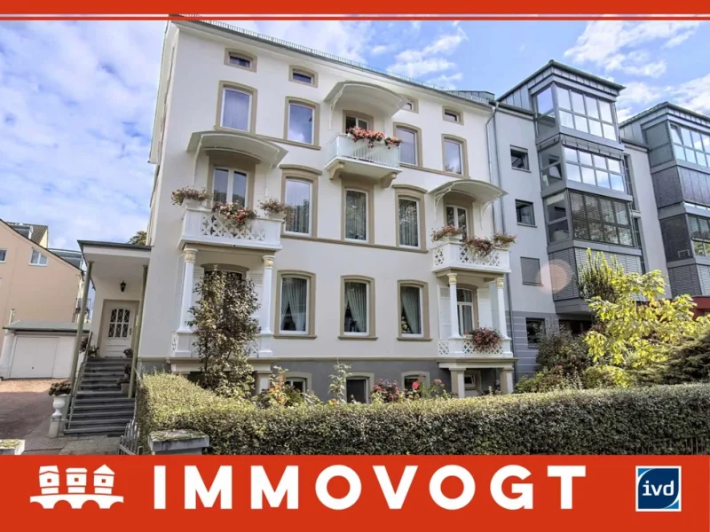 ImmoVogt_Rahmen - Wohnung mieten in Bad Kreuznach - EXKLUSIVE 3 + 1-ZIMMER-WOHNUNG IM SEITENGEBÄUDE EINER DENKMALGESCHÜTZTEN VILLA IM KURGEBIET