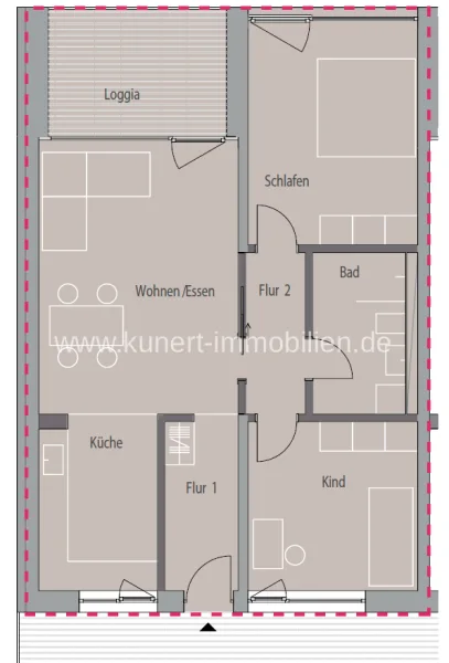 Grundriß Wohnung 78.10 m²