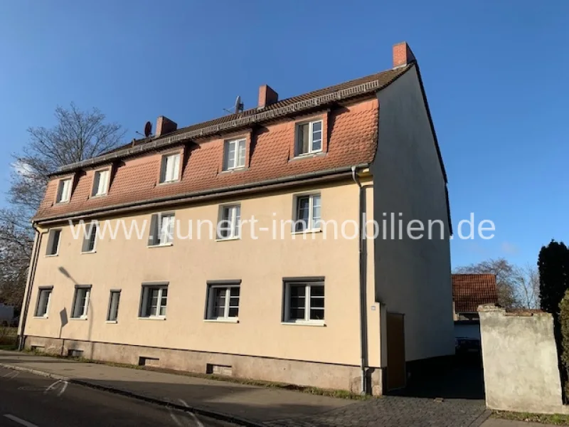 Hausansicht - Haus kaufen in Halle / Büschdorf - Mehrfamilienhaus (voll vermietet) im halleschen Osten, 392 m² Wohnfläche, courtagefrei