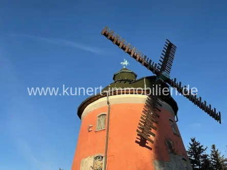 Blick zur historischen Mühle - Gastgewerbe/Hotel kaufen in Halle - Bekanntes Gewerbeobjekt mit Gastronomie auf 1867 m² Grundstück in Halle, Bodenrichtwert 261.380,- €