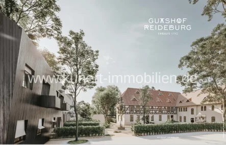 Ansicht nach Renovierung - Rendering - Haus kaufen in Halle - Halle (Saale): Sanierungsobjekt (Denkmal) mit 2050 m² (23 WE) Wohnfläche und gültiger Baugenehmigung