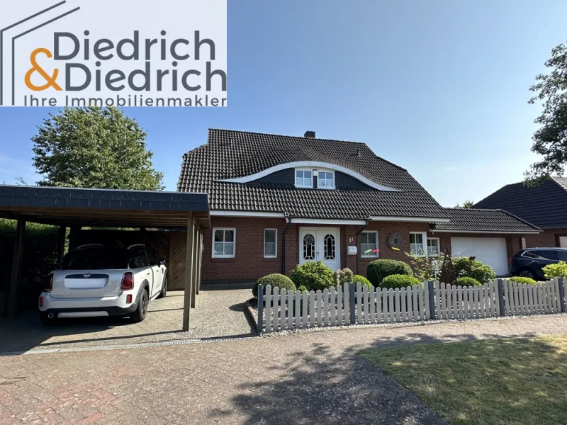 Vorderansicht - Haus kaufen in Weddingstedt - Verkauf eines komfortablen Wohnhauses im Villenstil in ruhiger Lage in Weddingstedt