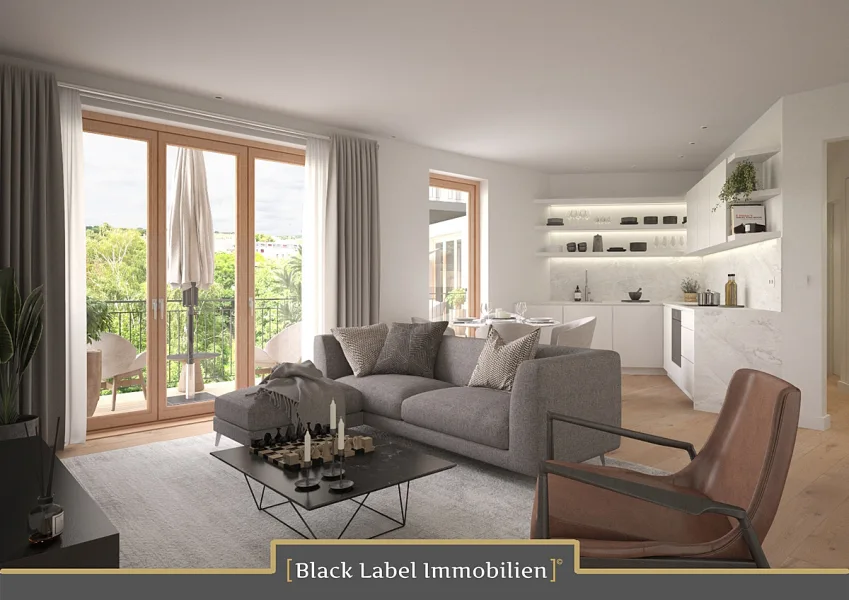 Wohnzimmer - Wohnung kaufen in Potsdam - Für kluge Investoren: Familienwohnung in Potsdam mit Nähe zum Park