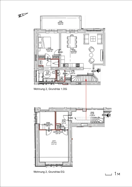 Grundriss Maisonette 