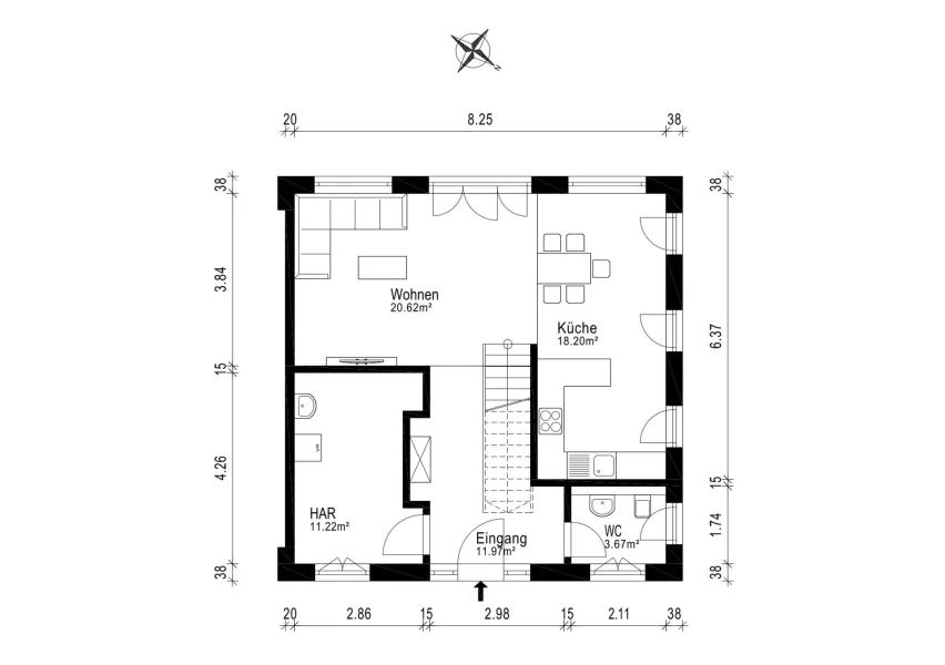 Grundriss Stadthaus EG