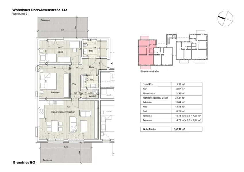 Grundriss WE 01