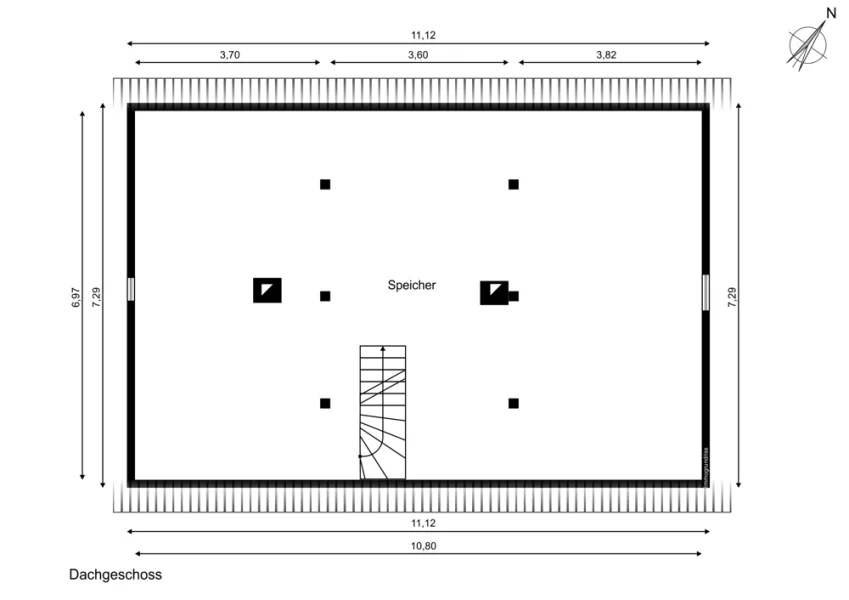 Grundriss Dachboden