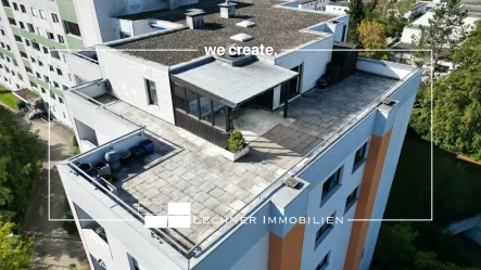 Dachterrasse - Wohnung kaufen in Sindelfingen - Penthouse mit großer Dachterrasse und fantastischem Ausblick!