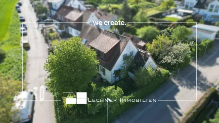 Luftbild - Grundstück kaufen in Ludwigsburg - Grundstück mit Abrissgebäude in ausgezeichneter Lage!