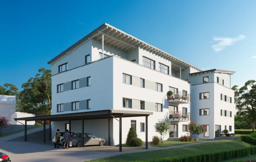 Ansicht - Wohnung kaufen in Wertheim / Grünenwört - Mainschleife13 – Urbaner Neubau in Vorstadtidylle (kfw40/kfw300 Förderung mgl.)Wohnung Nr. 6