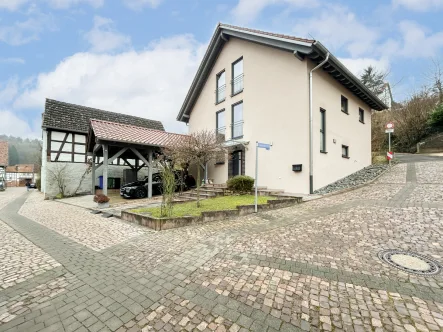 Ansicht - Haus kaufen in Breuberg / Wald-Amorbach - Familienparadies - Ihr modernes Einfamilienhaus mit Luftwärmepumpe und Wallbox!