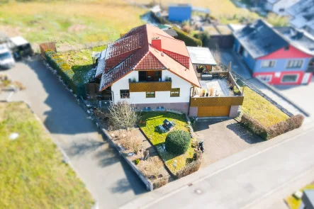 Aufsicht - Haus kaufen in Lützelbach - Ihr Traumhaus im Odenwald – Familienparadies mit Garten und Terrasse!