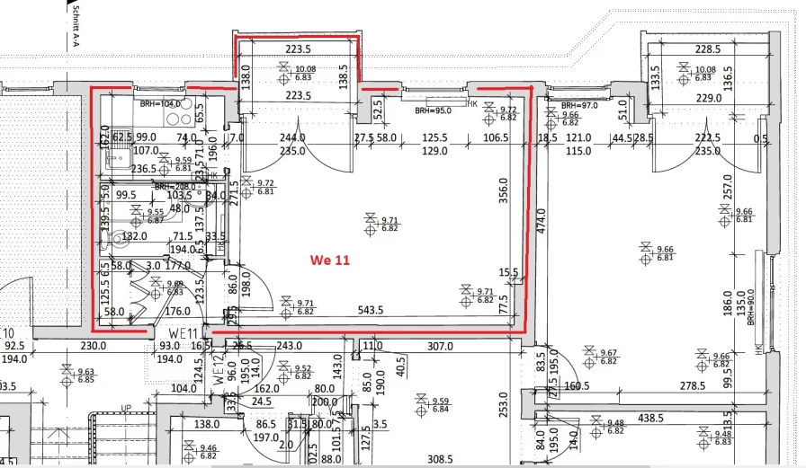 Grundriss We 11 markiert - Wohnung kaufen in Berlin / Mariendorf - 2. Abschnitt Vermietete 1-Zimmer-Wohnung in beliebter Lage - Kapitalanlage -