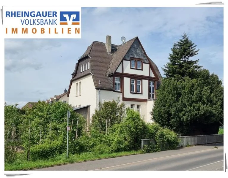 Hausansicht - Haus kaufen in Geisenheim - ** Geisenheim: Denkmalgeschützte Villa mit drei Wohneinheiten **