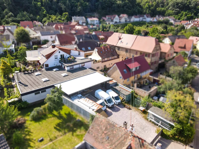  - Halle/Lager/Produktion kaufen in Neustadt an der Weinstraße / Gimmeldingen - Gewerbeeinheit mit 1 Familienhaus+2 Familienhaus+Bauplatz! Teilverkauf möglich!