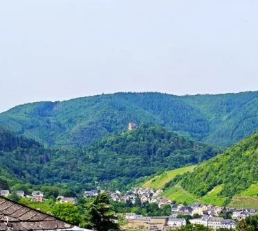 Ausblick Alf - Burg Arras - Wohnung kaufen in Bullay - Gepflegte Eigentumswohnung mit traumhaftem Ausblick in ruhiger Waldrandlage von Bullay