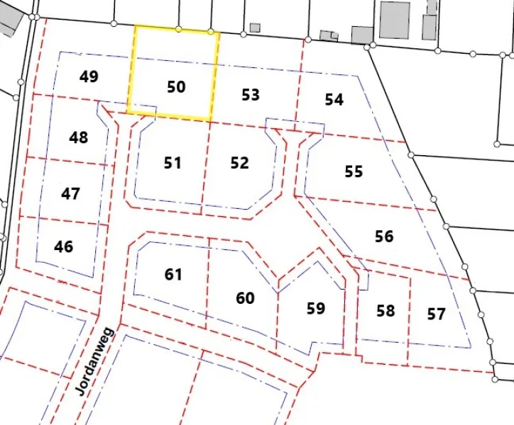 Grundstücksplan_Nr 50 - Grundstück kaufen in Schortens - Baugebiet Diekenkamp