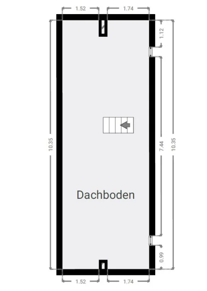 Grundriss Spitzboden