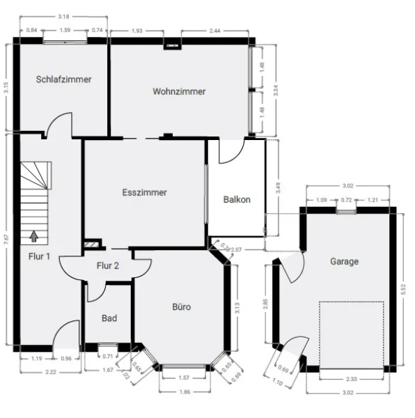 Grundriss Hochparterre