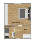 Grundriss Dachgeschoss (nicht maßstabsgetreu)