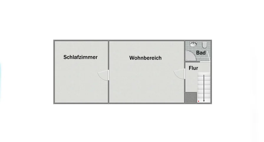 Wohnung Dachgeschoss (nicht maßstabsgetreu)