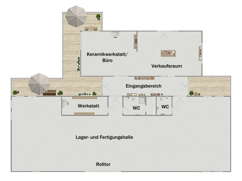 Grundriss (nicht maßstabsgetreu)