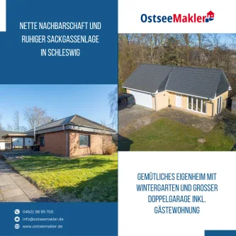 Gemütliches Eigenheim - Haus kaufen in Schleswig - Gemütliches Eigenheim mit Wintergarten und großer Doppelgarage inkl. Gästewohnung