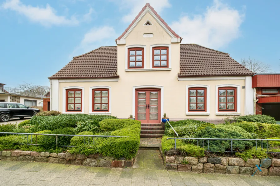 Frontansicht - Haus kaufen in Glücksburg - Historisches Wohnhaus mit Ladengeschäft in Glücksburg