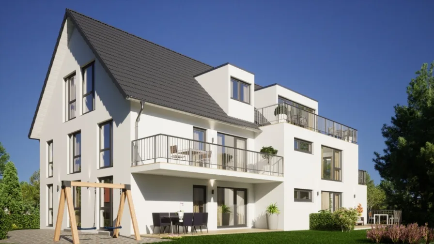 Südseite - Wohnung kaufen in Eckental - NEUBAU! Moderne 3-Zi-Wohnung mit Süd-Balkon in Eckental-Eckenhaid -PROVISIONSFREI