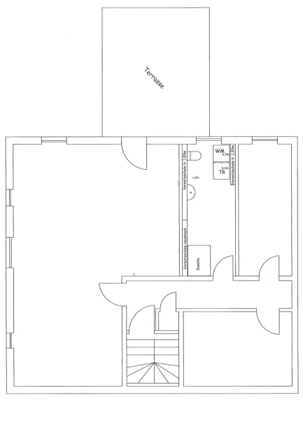 Grundriss Dachgeschoss - Wohnung mieten in Thale - Moderne 3-Zimmerwohnung mit Dusche, Stellplatz und großer Balkon