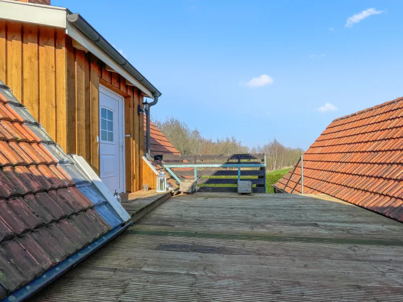 Dachterrasse / Eingang Altbau Dachgeschoss 