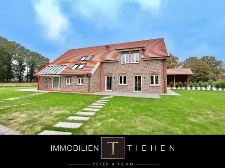  - Wohnung mieten in Haselünne / Hülsen - Frisch gebaut und frei zur Miete: Erdgeschosswohnung m. überd. Terrasse + Garten in Haselünne-Hülsen