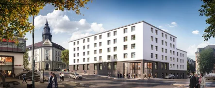 Außenfoto Kampeo - Gastgewerbe/Hotel mieten in Kempten (Allgäu) - Katip | Kampeo-Projekt - Einheit III: Neubau-Gewerbeflächen mit Schaufenster *provisionsfrei