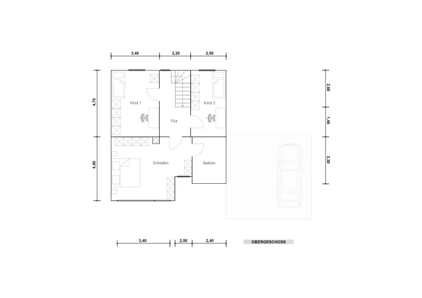 Grundriss Obergeschoss