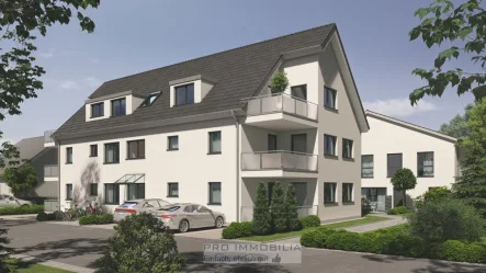 Front rechts - Wohnung kaufen in Bielefeld / Brackwede - Erstbezug: Modernes Wohnen in familiengerechtem MFH mit 6WE(Nr. 10 DG rechts)