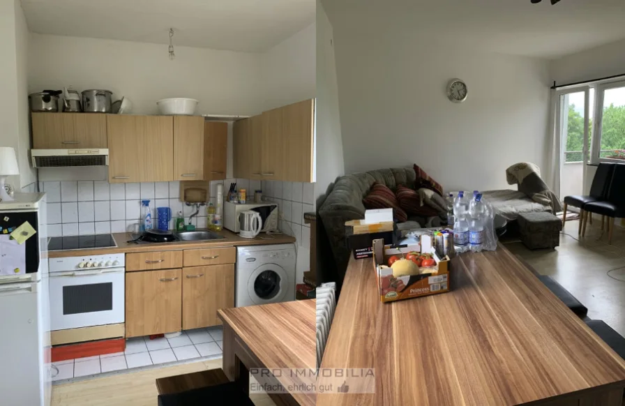 Wohnessküche - Wohnung kaufen in Bielefeld / Sennestadt - 42m² -2-Zimmer-Appartment mit Loggia im Zentrum von Sennestadt in Sichtweite zum Rathaus