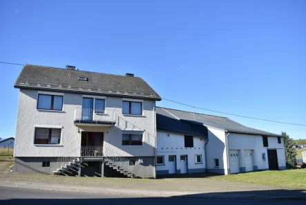 Vorderansicht - Haus kaufen in Ormont - **Charmantes, ehemaliges Bauernhaus mit angrenzender Wiese und Nebengebäuden!**