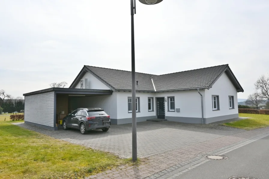 Eingangsseite mit Carport