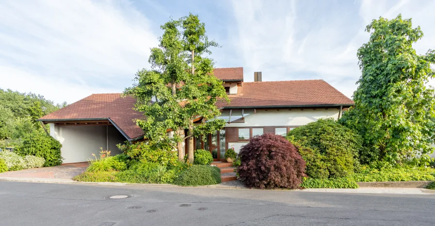 Frontalansicht - Haus kaufen in Bous - Architektonisch anspruchsvolle Immobilie in Bous, Am Weinberg