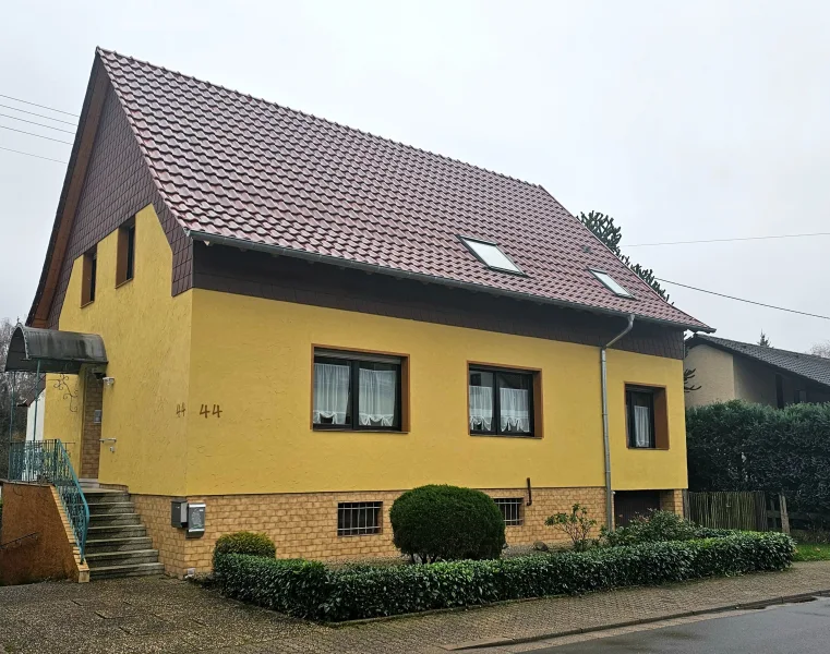 Vorderansicht - Haus kaufen in Nalbach - Zweifamilienhaus mit großem Grundstück in Nalbach (Sackgasse)
