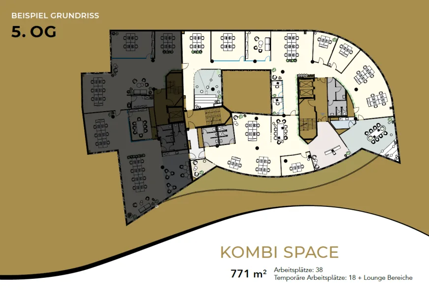 Grundriss 5. OG -771 m²