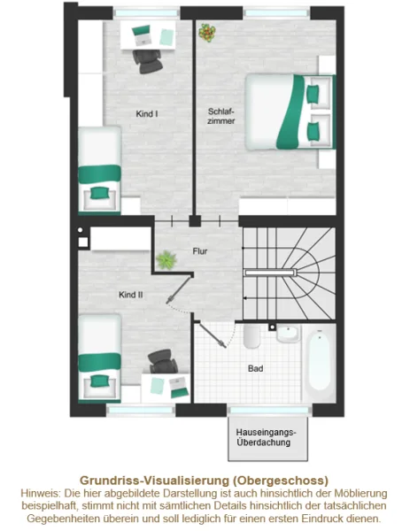 Grundriss-Visualisierung OG